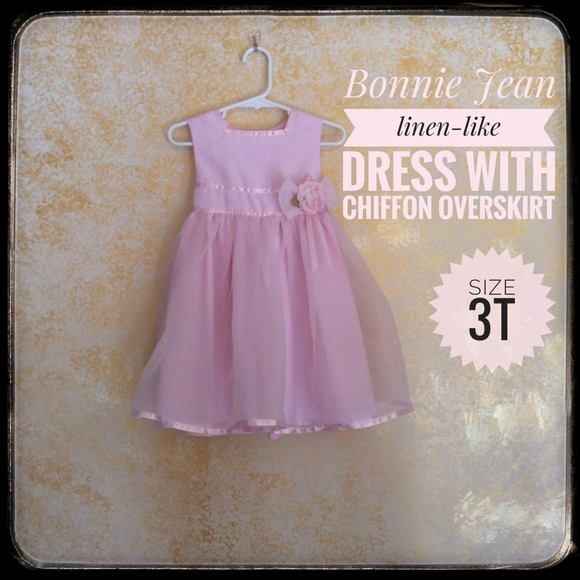 Bonnie Jean Other - ❤️3/$15❤️ Bonnie Jean Linen-like dress with floral